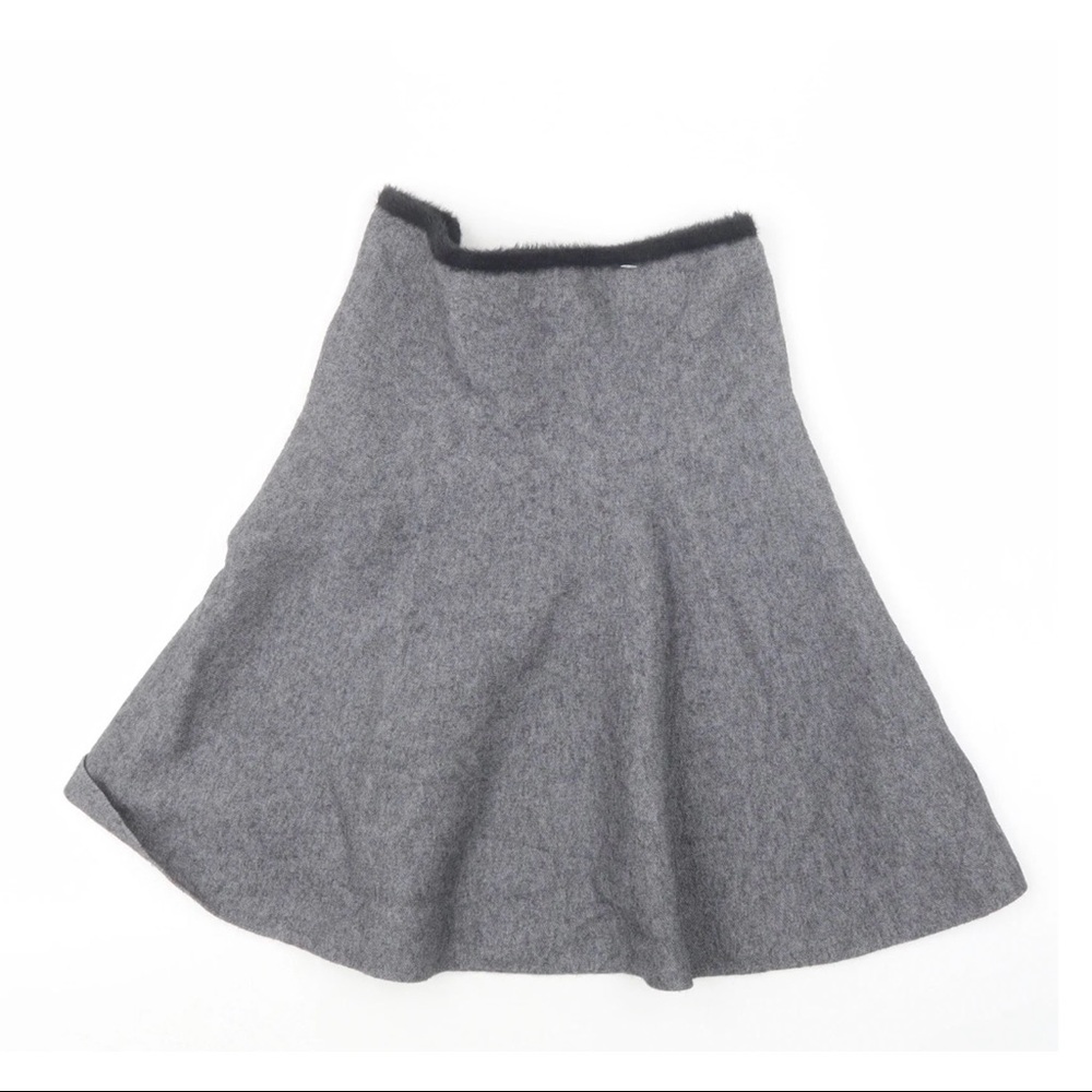 Zara A-line Gray Knit Skirt